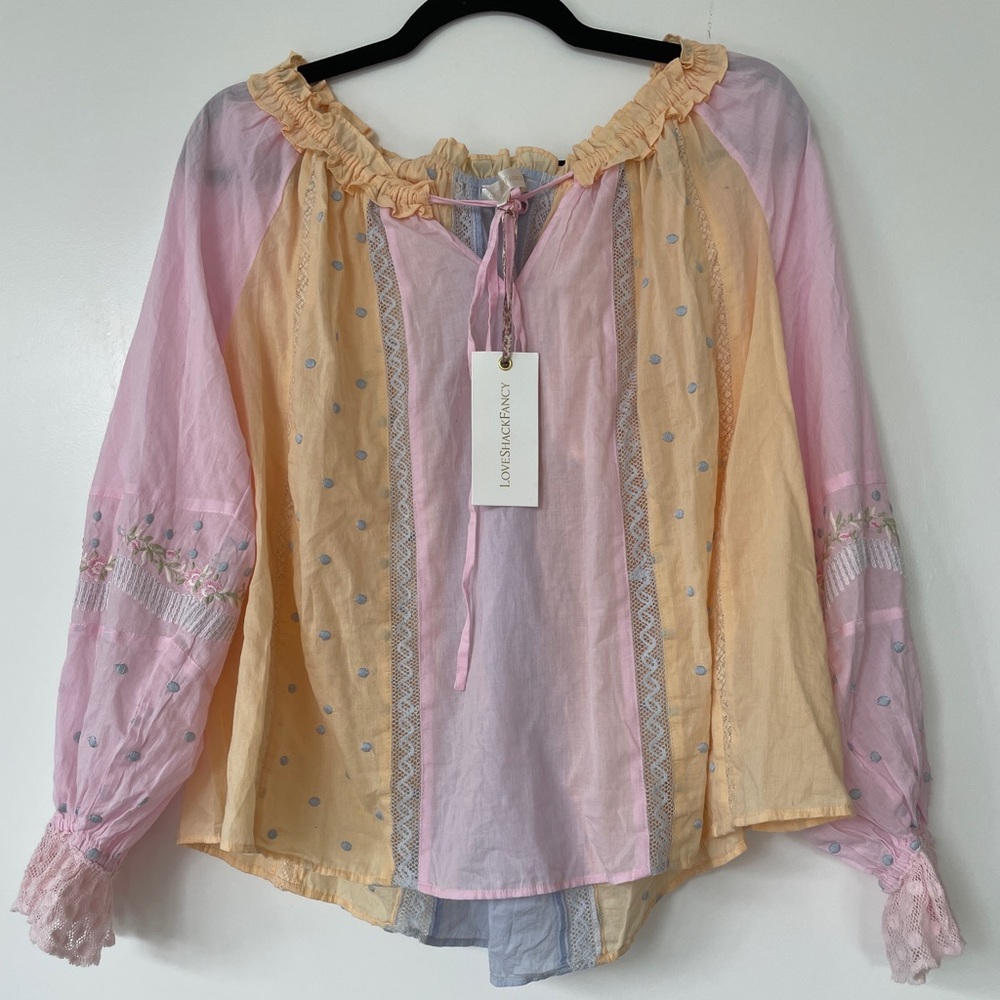 NWT LoveShackFancy Pink Top & Matching Skirt